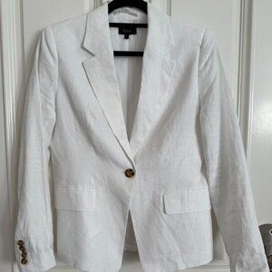 Quince structured white linen blazer-Size S